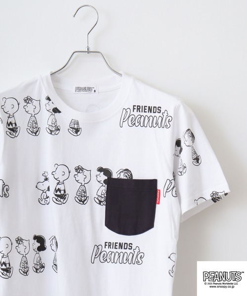 セール】PEANUTS 刺繍＆プリントTシャツ（Tシャツ/カットソー