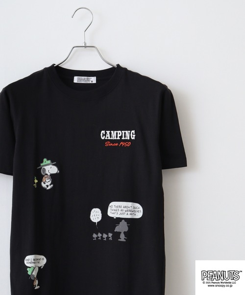 PEANUTS(ピーナッツ)の「PEANUTS 刺繍&プリントTシャツ(Tシャツ/カットソー・メンズ・ホワイト系1/ピンクベージュ/ホワイト系/ブラック/サックスブルー/ネイビー/ブラック系/ライトパープル/ライトカーキ/ホワイト/ライトグリーン/サーモンピンク/ピンク系/ホワイト系4/ベージュ系/ブラック系1/ホワイト系6/グリーン/チャコール/スミクロ/ピンク系1/パープル系/ホワイト系3/ネイビー系/ライトグリーン系/チャコールグレー/ホワイト系5/ベージュ系1/ブラック系2/ホワイト系2/グレイッシュベージュ・M/LL/S/L)」の13枚目の写真