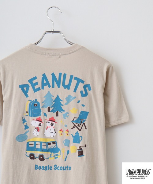 PEANUTS(ピーナッツ)の「PEANUTS 刺繍&プリントTシャツ(Tシャツ/カットソー・メンズ・ホワイト系1/ピンクベージュ/ホワイト系/ブラック/サックスブルー/ネイビー/ブラック系/ライトパープル/ライトカーキ/ホワイト/ライトグリーン/サーモンピンク/ピンク系/ホワイト系4/ベージュ系/ブラック系1/ホワイト系6/グリーン/チャコール/スミクロ/ピンク系1/パープル系/ホワイト系3/ネイビー系/ライトグリーン系/チャコールグレー/ホワイト系5/ベージュ系1/ブラック系2/ホワイト系2/グレイッシュベージュ・M/LL/S/L)」の16枚目の写真