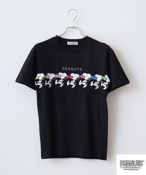 セール】PEANUTS 刺繍＆プリントTシャツ（Tシャツ/カットソー