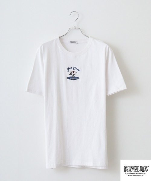 ドーナツ・ピーナツ 単独ツアー豆丸 Tシャツ セール】限定展開/別注/PEANUTS/ピーナッツ/サテン 刺繍 半袖 T