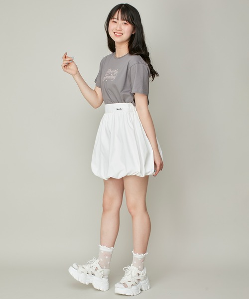 JENNI love(ジェニィラブ)の「バルーンスカパン(スカート・キッズ・ブラック/グレー/オフホワイト・130cm/140cm/150cm/160cm)」の5枚目の写真