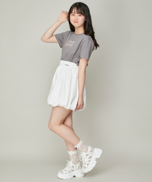 JENNI love(ジェニィラブ)の「バルーンスカパン(スカート・キッズ・ブラック/グレー/オフホワイト・130cm/140cm/150cm/160cm)」の6枚目の写真