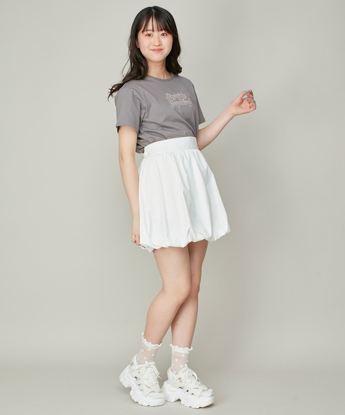 JENNI love(ジェニィラブ)の「バルーンスカパン(スカート・キッズ・ブラック/グレー/オフホワイト・130cm/140cm/150cm/160cm)」の7枚目の写真