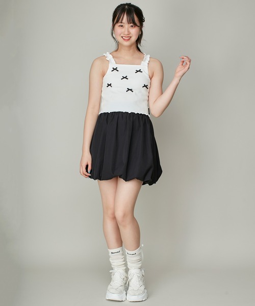 JENNI love(ジェニィラブ)の「バルーンスカパン(スカート・キッズ・ブラック/グレー/オフホワイト・130cm/140cm/150cm/160cm)」の15枚目の写真