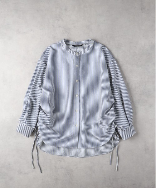 HONEYSUCKLE ROSE（ハニーサックルローズ）の「【HONEYSUCKLE ROSE】ストライプドロストシャツ（シャツ/ブラウス・レディース・ネイビー/グリーン/ブラック・M/L）」の3枚目の写真