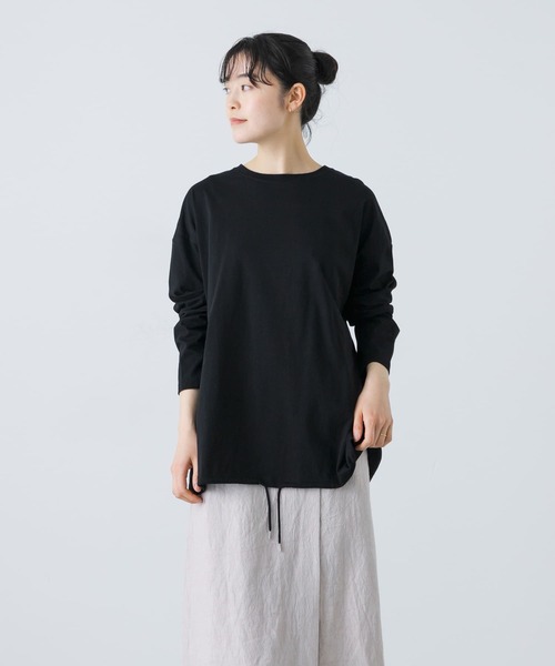 かぐれ / かぐれ オーガニックコットンドロストカットソー セール】オーガニックコットンドロストカットソー（Tシャツ