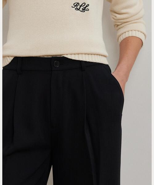 LAUREN RALPH LAUREN（ローレン ラルフ ローレン）の「ダブルフェイスド ジョーゼット ワイドレッグ パンツ（その他パンツ・レディース・ブラック系1・6/4/0/2/00）」の5枚目の写真