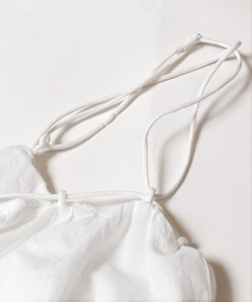 coca（coca）（コカ）の「ボリュームチュニックキャミソール（キャミソール・レディース・レッド/ホワイト/ドット・L/M）」の22枚目の写真