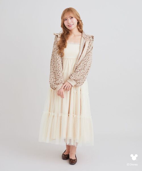 Areeam（アリーム）の「チュールティアードキャミワンピース（ワンピース・レディース・ライトパープル/ライトベージュ・FREE）」の4枚目の写真