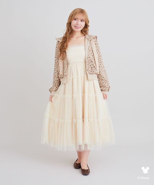 Areeam（アリーム）の「チュールティアードキャミワンピース（ワンピース・レディース・ライトパープル/ライトベージュ・FREE）」の5枚目の写真