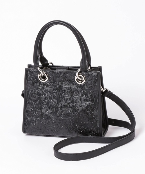 Flowerエンボスミニトートバッグ(HARE)（ショルダーバッグ）｜HARE