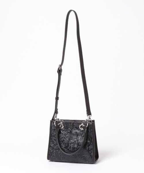 Flowerエンボスミニトートバッグ(HARE)（ショルダーバッグ）｜HARE