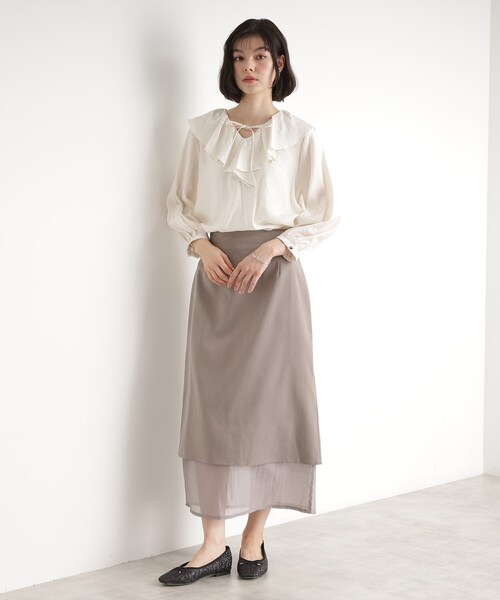THE SHOP TK (ザ ショップ ティーケー )の「ラッフルカラーブラウス【洗濯機OK】(シャツ/ブラウス・レディース・アイボリー/ブラック/ベビーピンク・12/13)」の18枚目の写真