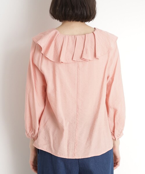 THE SHOP TK (ザ ショップ ティーケー )の「ラッフルカラーブラウス【洗濯機OK】(シャツ/ブラウス・レディース・アイボリー/ブラック/ベビーピンク・12/13)」の8枚目の写真