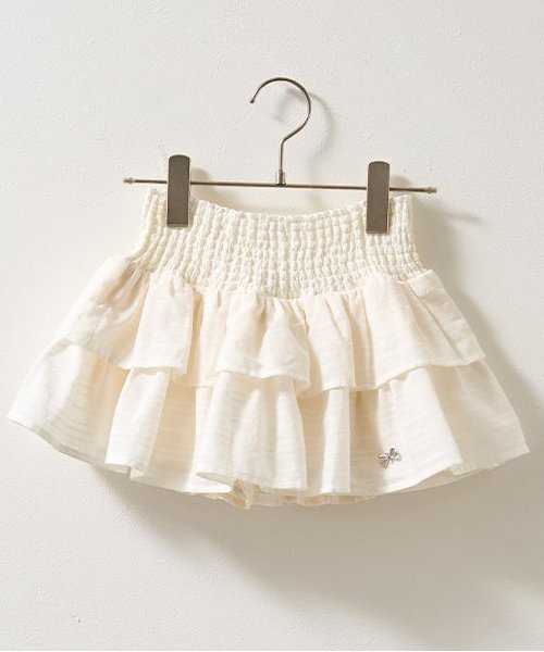 Lycee mine（リセマイン）の「シャーリングティアードスカート(インパン付き)（スカート・キッズ・オフホワイト/ラベンダー/ミント/ブラック・120cm/150cm/100cm/130cm/140cm/110cm）」の21枚目の写真