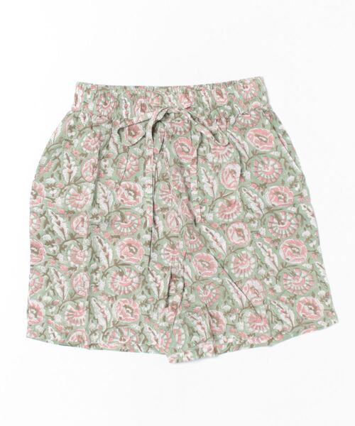 e-zakkamania stores(イーザッカマニアストアーズ)の「コンフィー ボタニカルショートパンツ(その他パンツ・レディース・スモークピンク/ミント/ブラウン/グレー・フリー)」の4枚目の写真