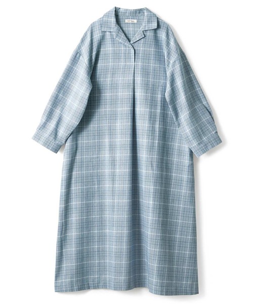 and myera(アンド マイラ)の「and myera 青いグレンチェックワンピース(ワンピース・レディース・ライトブルー・L/M/LL/S)」の5枚目の写真