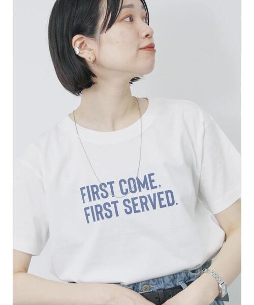 Samansa Mos2 blue（サマンサモスモスブルー）の「プリントTシャツ（Tシャツ/カットソー・レディース・チャコールグレー/サックスブルー/オフホワイト/シルバーグレー/ラベンダー・F）」の7枚目の写真