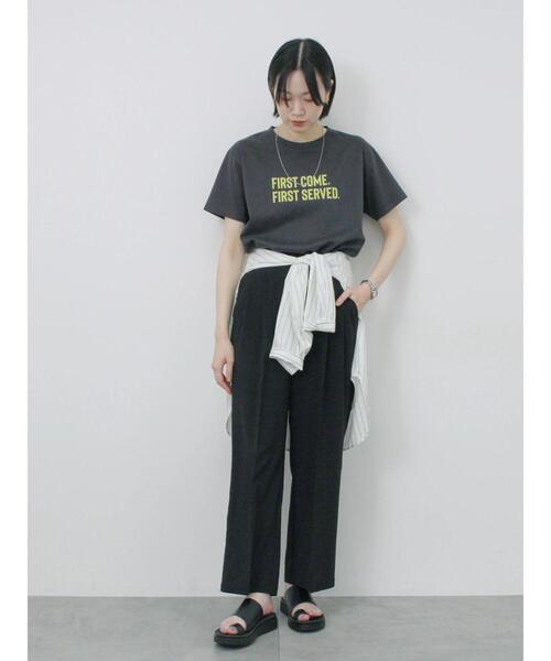 Samansa Mos2 blue（サマンサモスモスブルー）の「プリントTシャツ（Tシャツ/カットソー・レディース・チャコールグレー/サックスブルー/オフホワイト/シルバーグレー/ラベンダー・F）」の16枚目の写真
