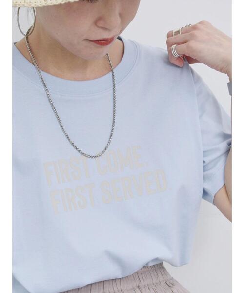 Samansa Mos2 blue（サマンサモスモスブルー）の「プリントTシャツ（Tシャツ/カットソー・レディース・チャコールグレー/サックスブルー/オフホワイト/シルバーグレー/ラベンダー・F）」の19枚目の写真