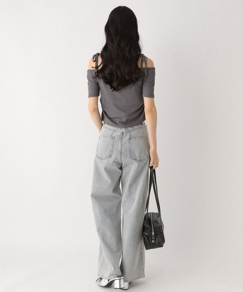 Heather（ヘザー）の「リボンオフショルカットTEE　452631（Tシャツ/カットソー・レディース・ピンクベージュ/グレー/チャコールグレー・FREE）」の16枚目の写真