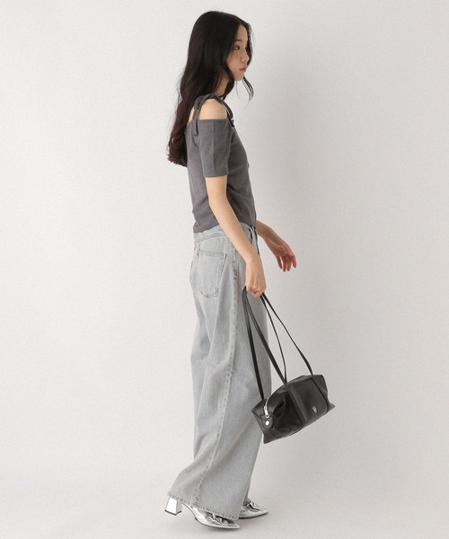 Heather（ヘザー）の「リボンオフショルカットTEE　452631（Tシャツ/カットソー・レディース・ピンクベージュ/グレー/チャコールグレー・FREE）」の17枚目の写真