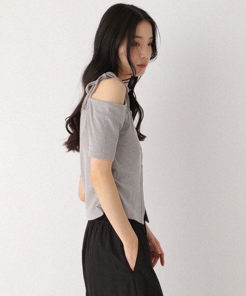 Heather（ヘザー）の「リボンオフショルカットTEE　452631（Tシャツ/カットソー・レディース・ピンクベージュ/グレー/チャコールグレー・FREE）」の21枚目の写真