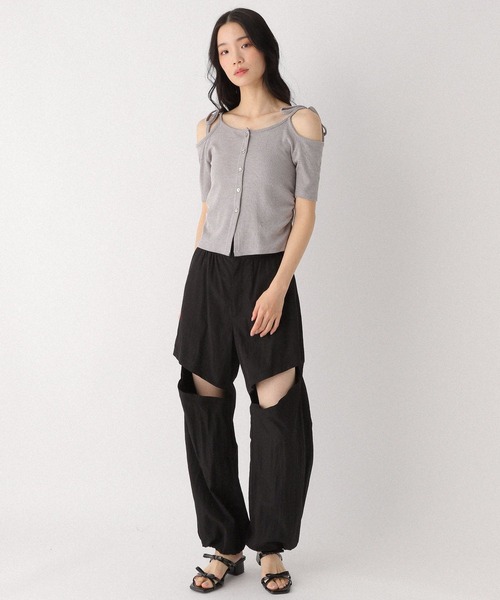 Heather（ヘザー）の「リボンオフショルカットTEE　452631（Tシャツ/カットソー・レディース・ピンクベージュ/グレー/チャコールグレー・FREE）」の22枚目の写真