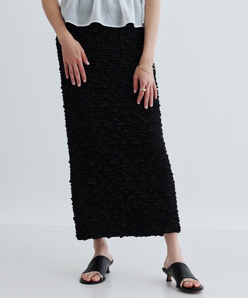 GALLEST（ギャレスト）の「ふくれジャカードタイトスカート（スカート・レディース・ブラック/ライトグリーン/オフホワイト・36/38）」の9枚目の写真