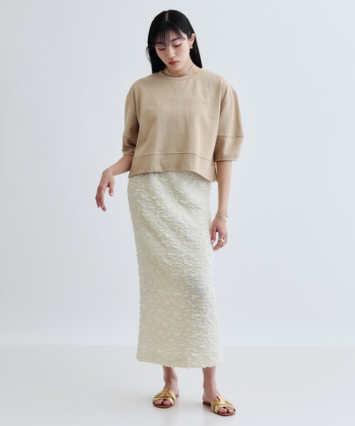 GALLEST（ギャレスト）の「ふくれジャカードタイトスカート（スカート・レディース・ブラック/ライトグリーン/オフホワイト・36/38）」の12枚目の写真