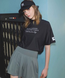 RIENDA GOLF | 【RIENDA GOLF】ロゴプリントルーズTシャツ 半袖 夏服(Tシャツ/カットソー)