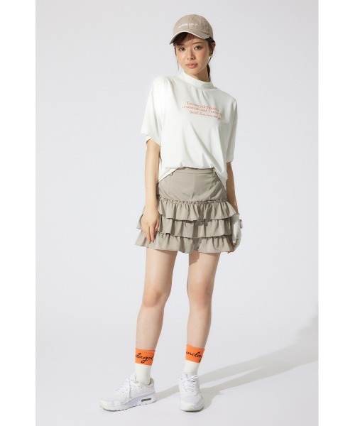 RIENDA GOLF(リエンダゴルフ)の「【RIENDA GOLF】ロゴプリントルーズTシャツ 半袖 夏服(Tシャツ/カットソー・レディース・ブラック/ピンク/ホワイト・FREE)」の8枚目の写真