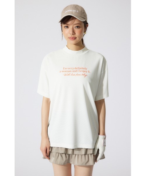 RIENDA GOLF(リエンダゴルフ)の「【RIENDA GOLF】ロゴプリントルーズTシャツ 半袖 夏服(Tシャツ/カットソー・レディース・ブラック/ピンク/ホワイト・FREE)」の10枚目の写真