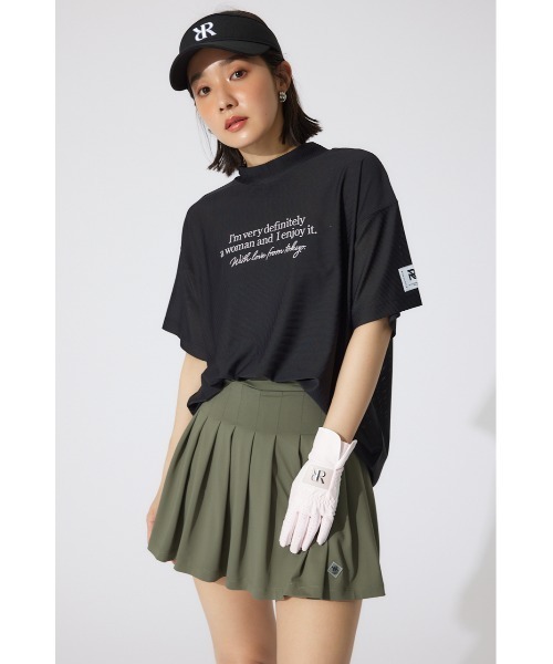RIENDA GOLF(リエンダゴルフ)の「【RIENDA GOLF】ロゴプリントルーズTシャツ 半袖 夏服(Tシャツ/カットソー・レディース・ブラック/ピンク/ホワイト・FREE)」の19枚目の写真