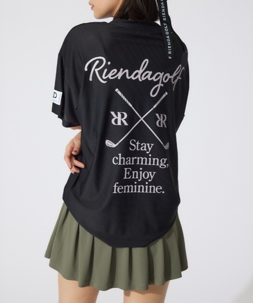 セール】【RIENDA GOLF】ロゴプリントルーズTシャツ 半袖 夏服