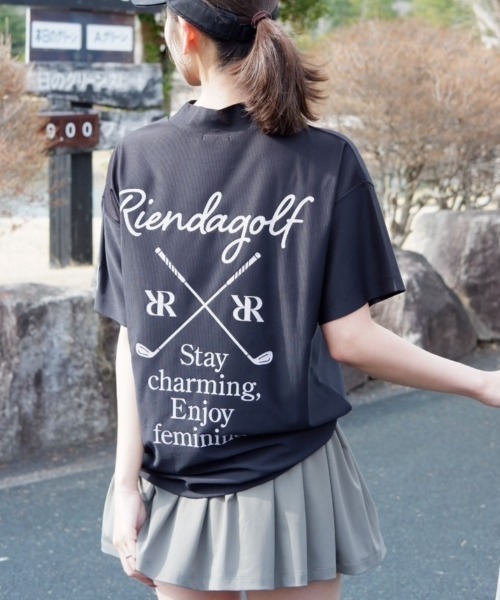 RIENDA GOLF】ロゴプリントルーズTシャツ 半袖 夏服（Tシャツ