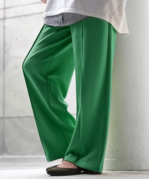 HUG.U（ハグユー）の「楽してキレイ。 ポンチスラックス（スラックス・レディース・ライトベージュ/ブラック/ダークグレー/オレンジ/イエロー/グリーン/ブルー・L(レギュラー丈)/M(レギュラー丈)/L(トール丈)/M(トール丈)）」の21枚目の写真