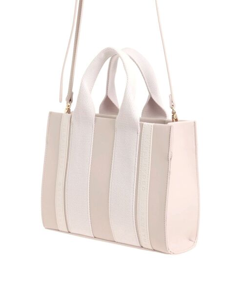 MERCURYDUO（マーキュリーデュオ）の「フェイクレザーロゴミニトートバッグ（トートバッグ・レディース・ホワイト/ベビーピンク・FREE）」の8枚目の写真