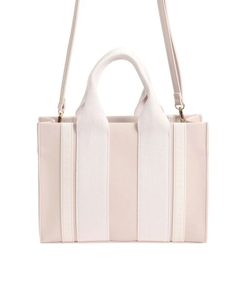 MERCURYDUO（マーキュリーデュオ）の「フェイクレザーロゴミニトートバッグ（トートバッグ・レディース・ホワイト/ベビーピンク・FREE）」の9枚目の写真