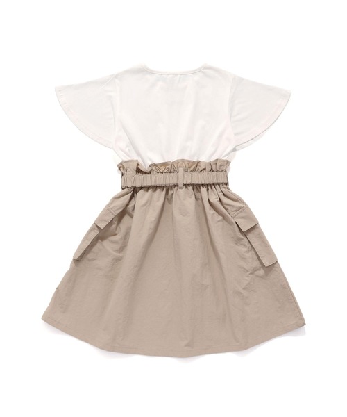 JENNI love（ジェニィラブ）の「【リバイバルアイテム】【コットン100％】ベルト付シャカシャカドッキングワンピ（ワンピース・キッズ・ベージュ/ブラック/グレー・140cm/130cm/160cm/150cm）」の21枚目の写真