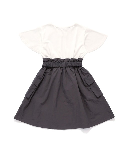 JENNI love（ジェニィラブ）の「【リバイバルアイテム】【コットン100％】ベルト付シャカシャカドッキングワンピ（ワンピース・キッズ・ベージュ/ブラック/グレー・140cm/130cm/160cm/150cm）」の19枚目の写真