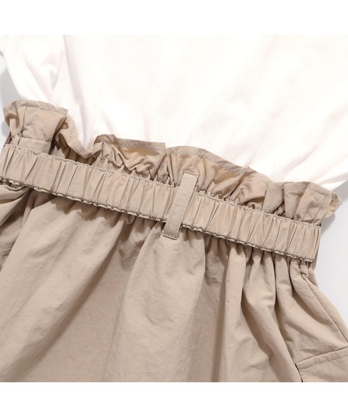 JENNI love（ジェニィラブ）の「【リバイバルアイテム】【コットン100％】ベルト付シャカシャカドッキングワンピ（ワンピース・キッズ・ベージュ/ブラック/グレー・140cm/130cm/160cm/150cm）」の12枚目の写真