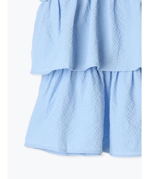 Te chichi TERRASSE（テチチテラス）の「サッカーティアードブラウス（シャツ/ブラウス・レディース・サックスブルー/ブラック/オフホワイト・F）」の10枚目の写真