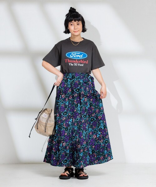 FREAK'S STORE(フリークスストア)の「インド バティック調巻きスカート/総柄イージースカート(スカート・レディース・イエロー/グリーン/パープル・フリ-)」の13枚目の写真
