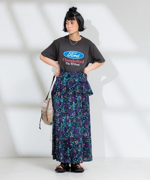 FREAK'S STORE(フリークスストア)の「インド バティック調巻きスカート/総柄イージースカート(スカート・レディース・イエロー/グリーン/パープル・フリ-)」の14枚目の写真