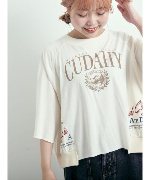 SM2（エスエムツー）の「バックリボンレースアップTシャツ（Tシャツ/カットソー・レディース・オフホワイト/ブルー/チャコールグレー/グレー・F）」の2枚目の写真