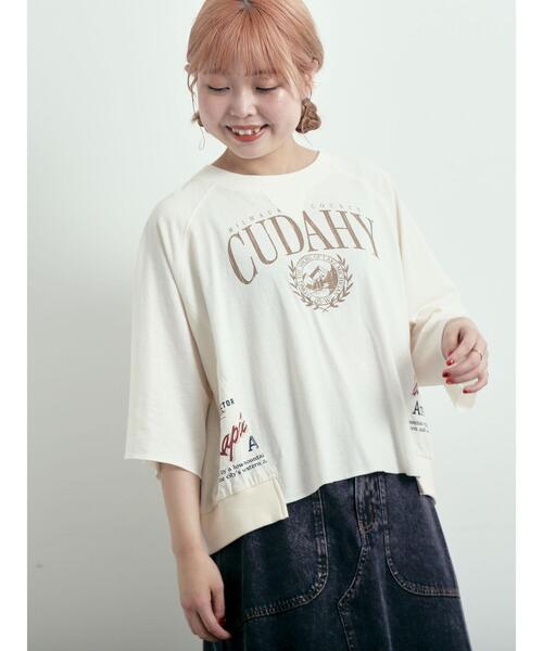 SM2（エスエムツー）の「バックリボンレースアップTシャツ（Tシャツ/カットソー・レディース・オフホワイト/ブルー/チャコールグレー/グレー・F）」の7枚目の写真