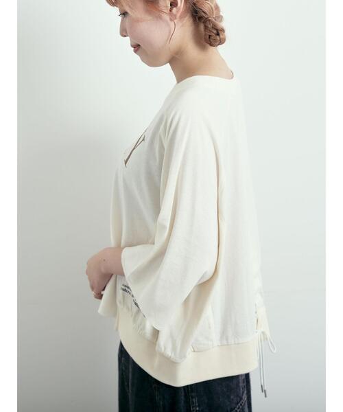 SM2（エスエムツー）の「バックリボンレースアップTシャツ（Tシャツ/カットソー・レディース・オフホワイト/ブルー/チャコールグレー/グレー・F）」の9枚目の写真