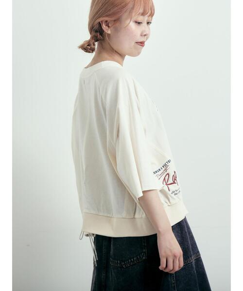 SM2（エスエムツー）の「バックリボンレースアップTシャツ（Tシャツ/カットソー・レディース・オフホワイト/ブルー/チャコールグレー/グレー・F）」の12枚目の写真